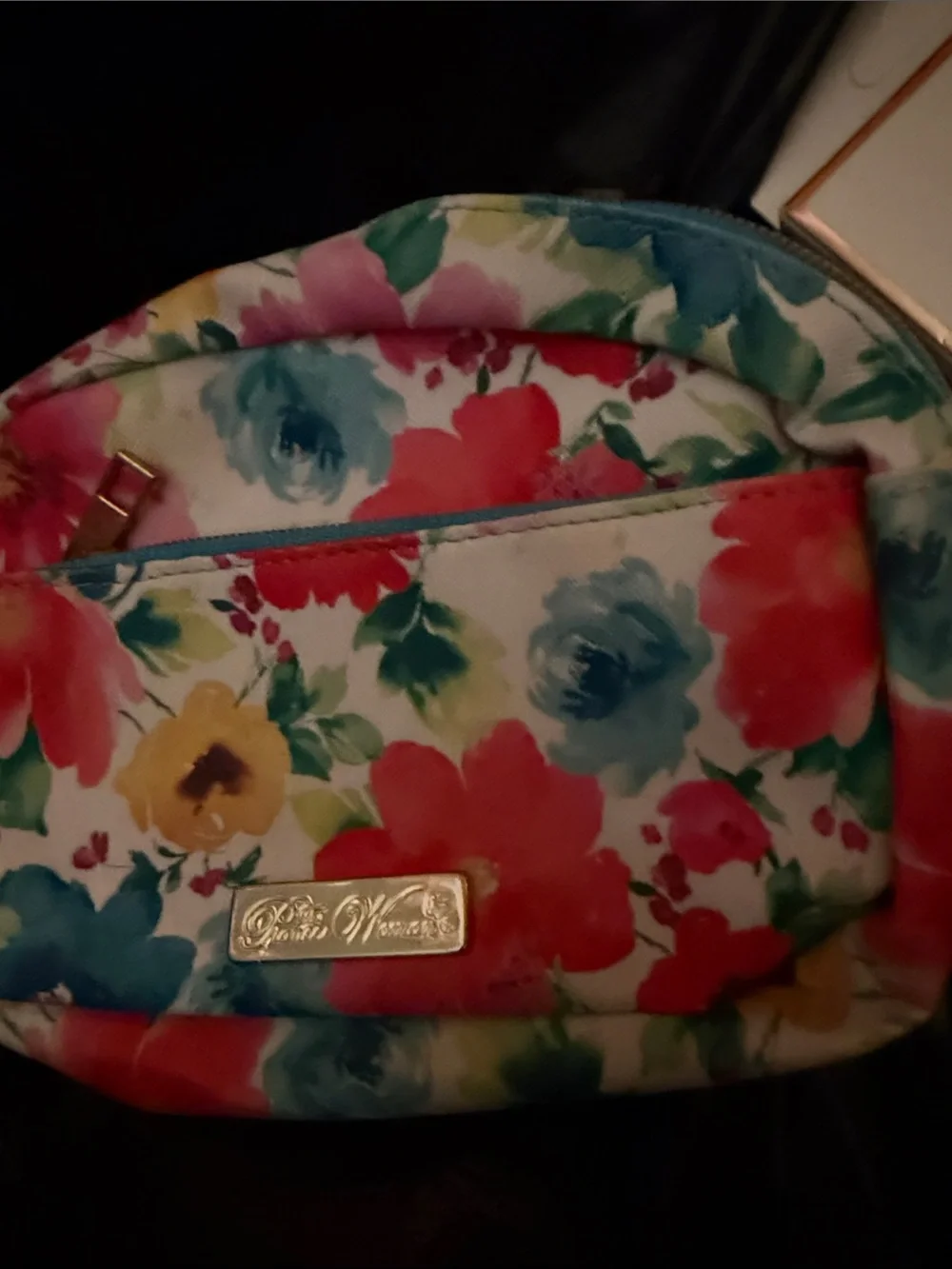 Pioneer woman floral cosmetic bag filled